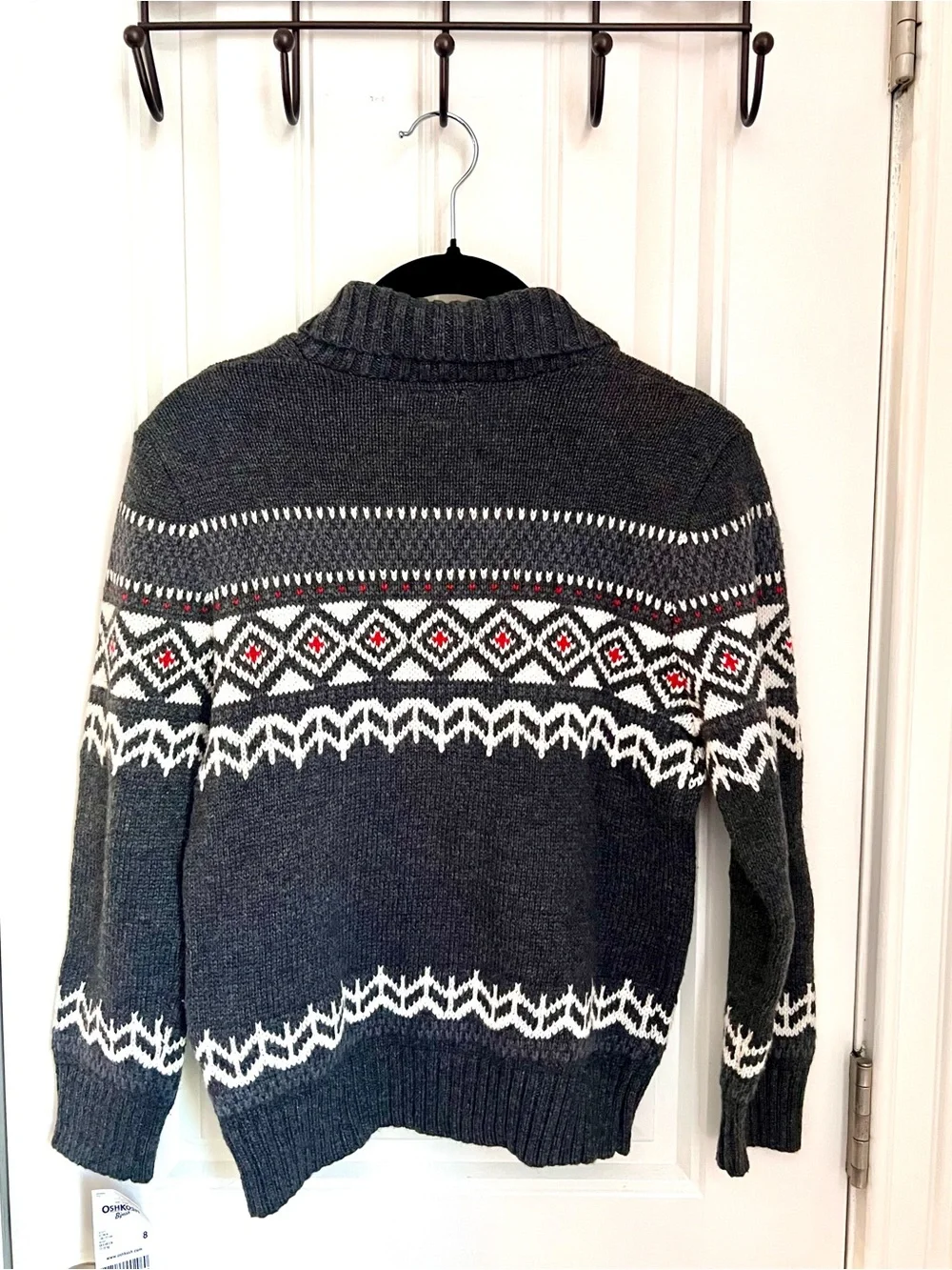 OshKosh B’gosh Boys Size 8 Fair Isle Pullover Sweater NWT